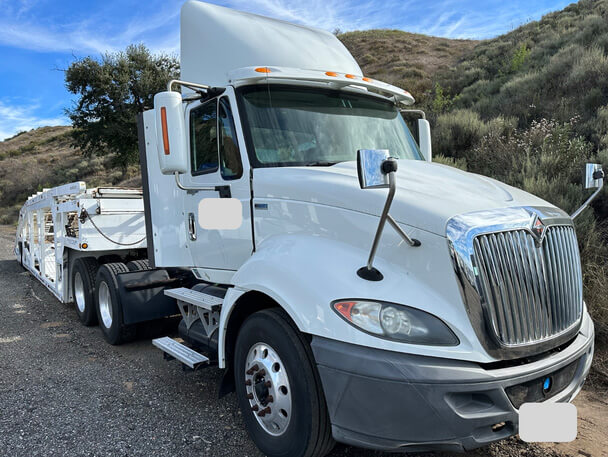 White Semi Truck Cab